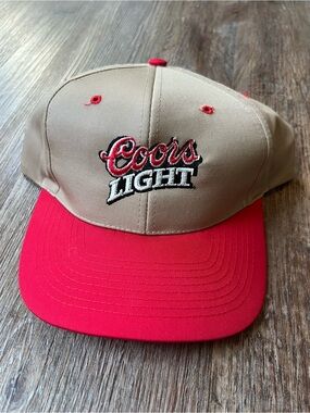 Vintage 80s 90s Coors Light Snapback Hat Nissun Made Philippines Beer Cap